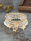 4Pcs Butterfly Beaded Bracelet Set - 7 Colours