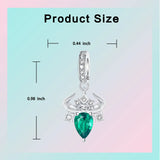 925 Sterling Silver Star Zodiac Sign CZ Hanging Charm - 12 Options