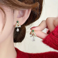 925 Sterling Silver Christmas Hoop Hanging Earrings - 14 Options