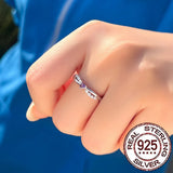 925 Sterling Silver Dainty Purple&White CZ Heart Ring