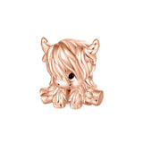 925 Silver Highland Cow Charm - 12 Options