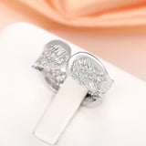 Fashion Wide Plated Wings Ring