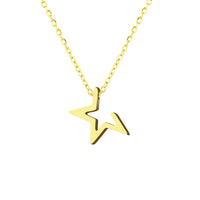 Stainless Steel Incomplete Star Necklace - 2 Colours