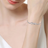 925 Sterling Silver Infinity Bolo Bracelet - 4 Options