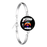 Glass 18mm Mental Health /Positivity Bracelet - 32 Options