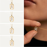 925 Sterling Silver CZ Plated Dainty Letter Necklace - 26 Options