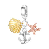 925 Sterling Silver Sea Themed Hanging Charm - 10 Options