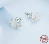 925 Sterling Silver Colour Changing Rose Stud Earrings