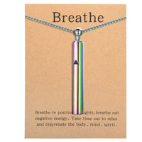 Stainless Steel  Breathing Anxiety Necklace- 2 Options - 5 Colours