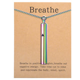 Stainless Steel  Breathing Anxiety Necklace- 2 Options - 5 Colours