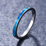 Fashion Created Opal Eternity Ring - 2 Colours