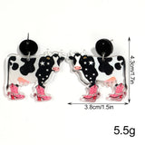 Fashion Cow Acrylic Print Earrings - 5 Options