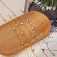 Stainless Steel Heart Necklace or Bracelet - 2 Colours