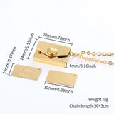 Stainless Steel Customised Heart/Envelope Necklace - 5 Options