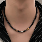 Stainless Steel/Natural Stone Necklace - 3 Options