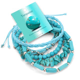 Fashion Bohemian Multi-Layer Natural Stone Braided Bracelets - 15 Colours