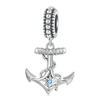 925 Sterling Silver Cute Anchor Hanging Charm - 2 Options