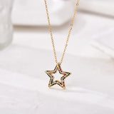 Fashion Multicolour Star Crystal Necklace - 4 Options
