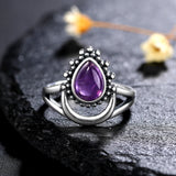 925 Sterling Silver Purple Stone Ring - 21 Designs