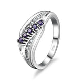 Fashion Wavy 2 Colour CZ Ring - 3 Colours