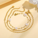 Stainless Steel Stackable Gold Plated Bracelet - 7 Options