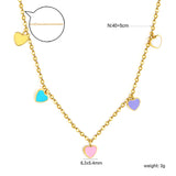 Stainless Steel Heart Shaped Pendant Necklace - 33 Options