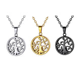 Stainless Steel Tree of Life Cremation/Urn Necklace - 3 Options