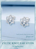 925 Sterling Silver Celtic Knot Stud Earrings