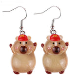 Fashion Capybara Resin Hanging Earrings - 10 Options