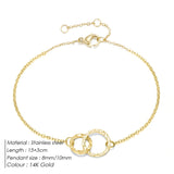 Stainless Steel Simple Double Circle Bracelet - 2 Colours