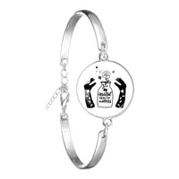 Glass 18mm Mental Health /Positivity Bracelet - 32 Options