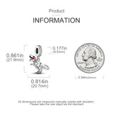 925 Sterling Silver Dinosaur Hanging Charm