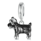 925 Sterling Silver Dog Hanging Charm - 9 Options