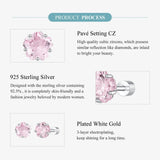 925 Sterling Silver Sakura Cut Screw-back Ear Stud Earrings - 2 Colours