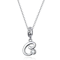 925 Sterling Silver Letter/Initial Necklace - 26 Options