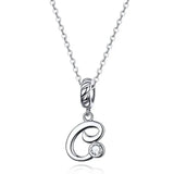 925 Sterling Silver Letter/Initial Necklace - 26 Options