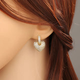 925 Sterling Silver Big Heart Earrings - 3 Colours