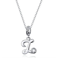 925 Sterling Silver Letter/Initial Necklace - 26 Options