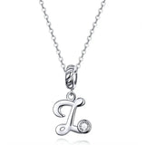 925 Sterling Silver Letter/Initial Necklace - 26 Options