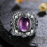 925 Sterling Silver Purple Stone Ring - 21 Designs