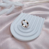 Stainless Steel Cross Band Ring - 3 colours - 2 Designs