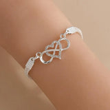 Fashion Heart/Infinity Bracelet - 2 Colours - 7 Options