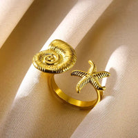Stainless Steel Summer/Sea Themed Open Rings - 34 Options