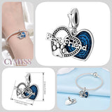 925 Sterling Silver Best Friend Paw Print Hanging Charm