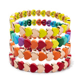 Fashion Colourful Enamel Heart Bracelet - 9 Options