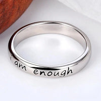 925 Sterling Silver I am Enough Ring