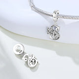 925 Sterling Silver CZ Butterfly/Letter Hanging Charm