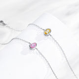 925 Sterling Silver Fashion Cubic Zirconia Geometric Design Bracelet - 4 Options