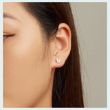 925 Sterling Silver Pink Butterfly Stud Earrings