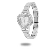Stainless Steel Heart Italian Charm Watch - 29 Options